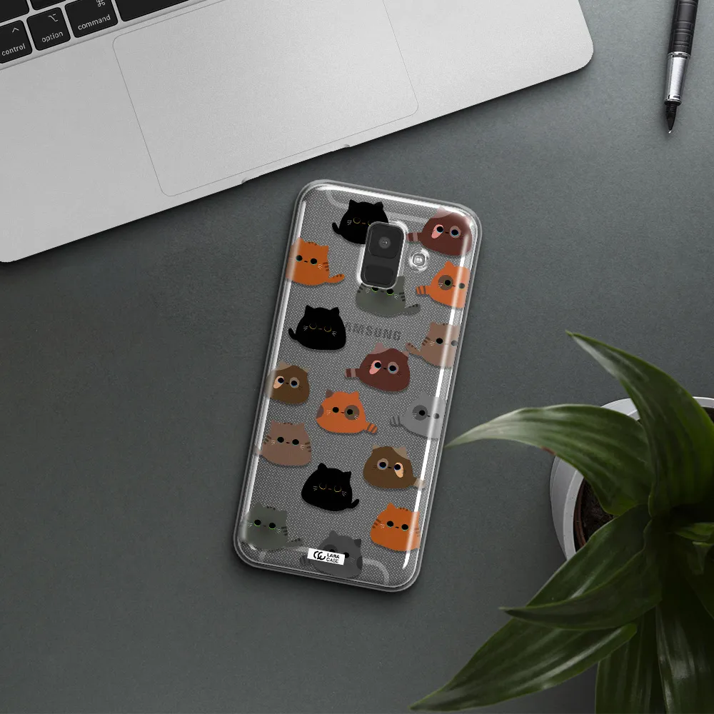 a group of cats with different colors Samsung A6 Clear TPU Case