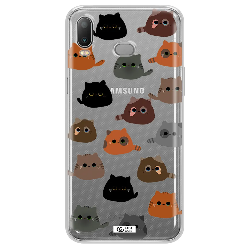a group of cats with different colors Samsung A6S Clear TPU Case
