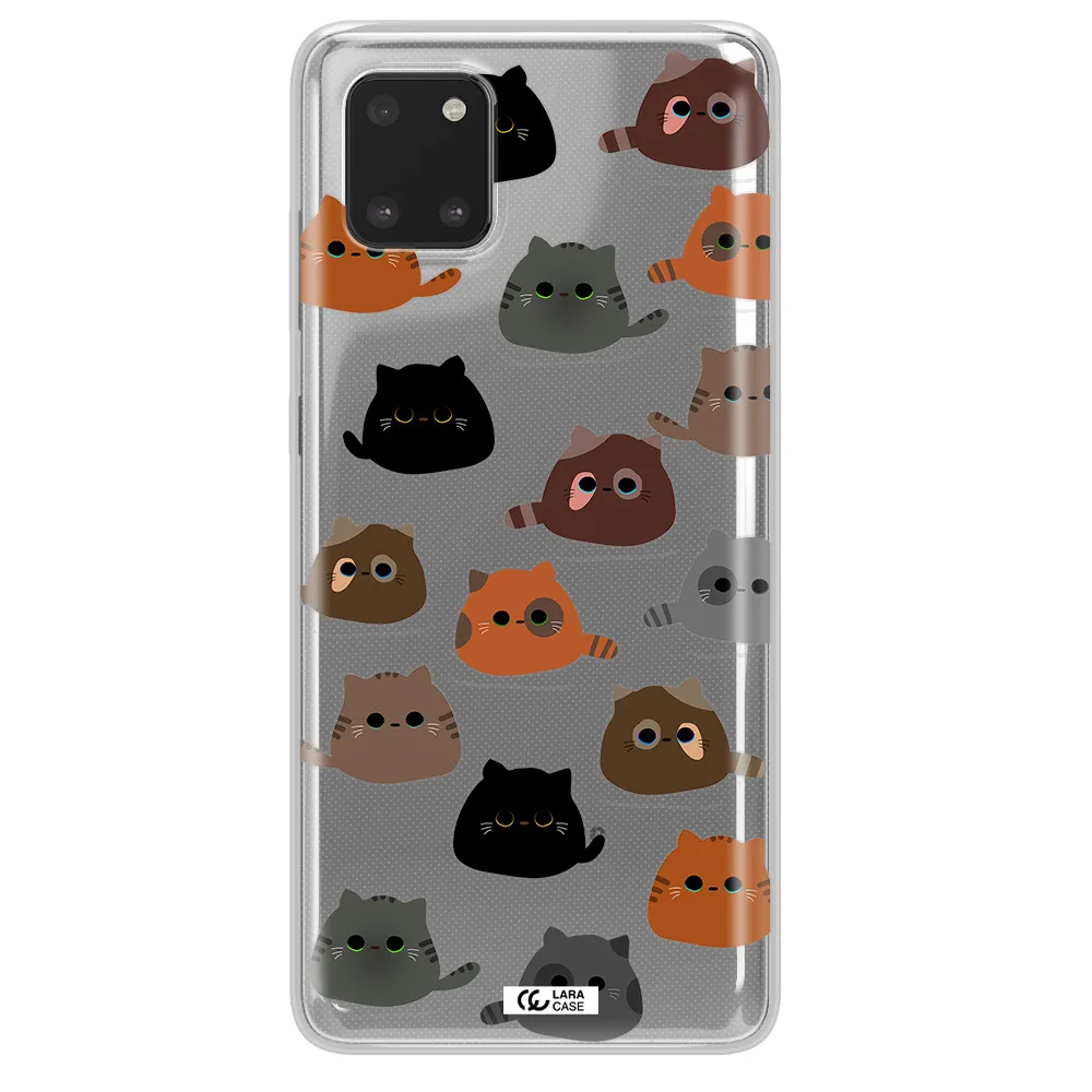 a group of cats with different colors Samsung A81 Clear TPU Case