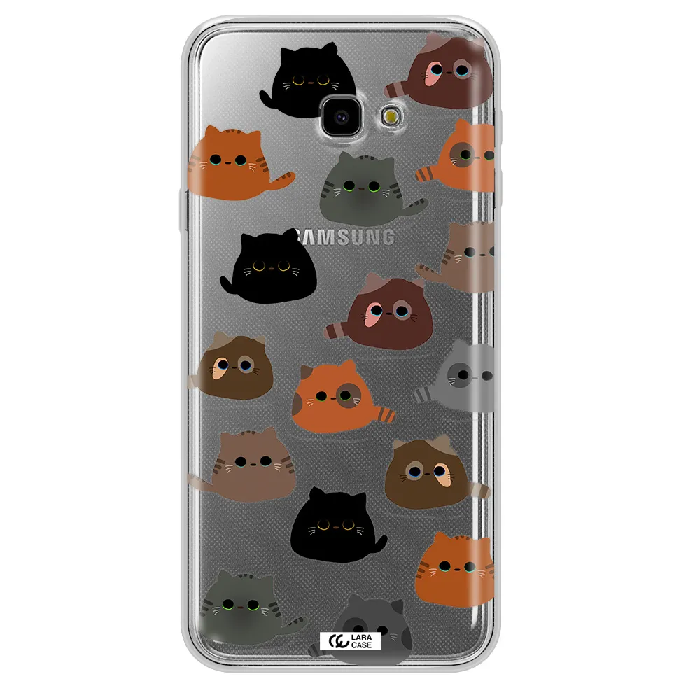 a group of cats with different colors Samsung J4 Plus Clear TPU Case