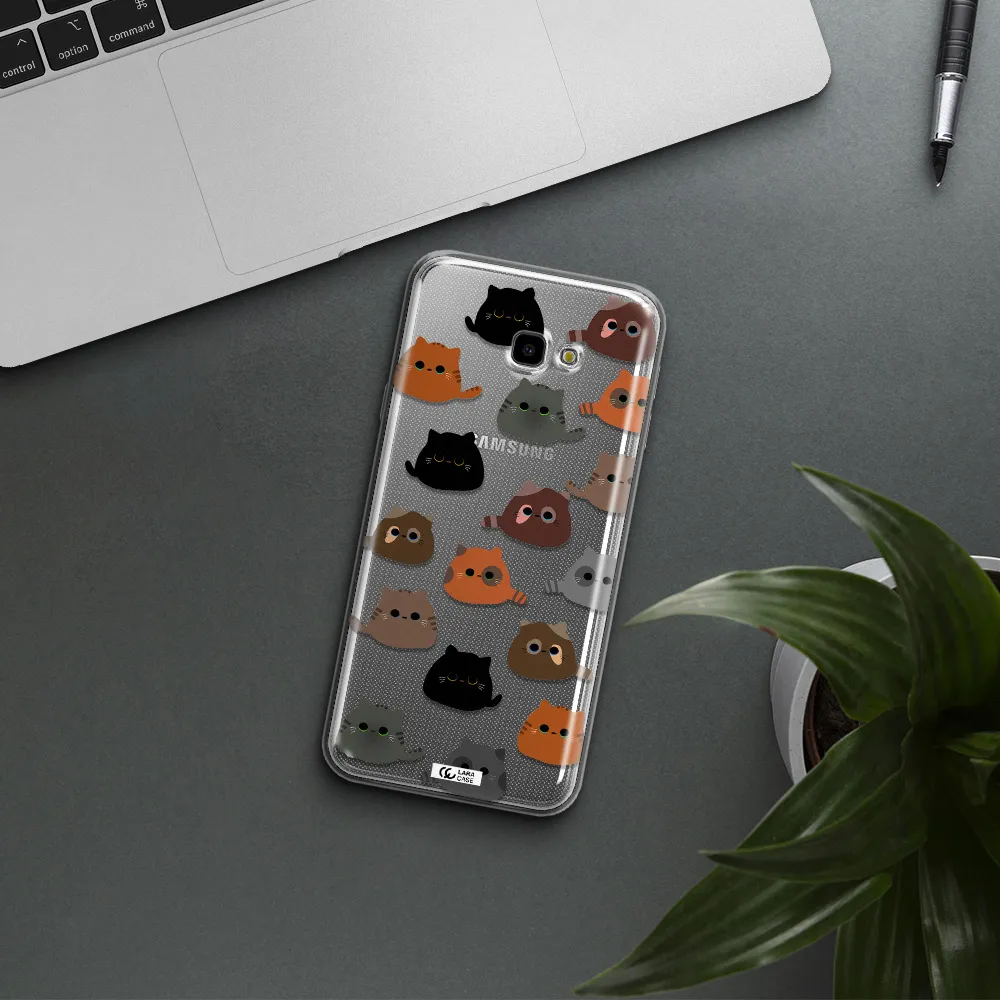 a group of cats with different colors Samsung J4 Plus Clear TPU Case