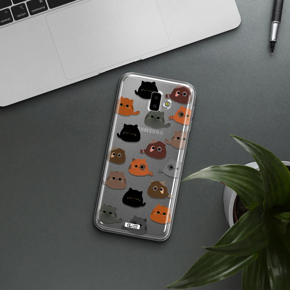 a group of cats with different colors Samsung J6 Plus Clear TPU Case
