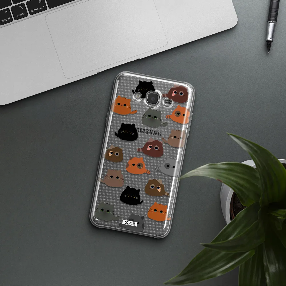 a group of cats with different colors Samsung J7 Clear TPU Case