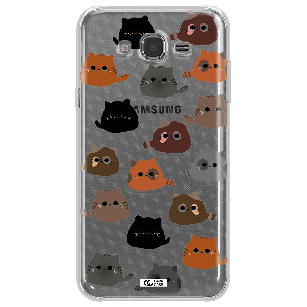 a group of cats with different colors Samsung J7 Core Clear TPU Case