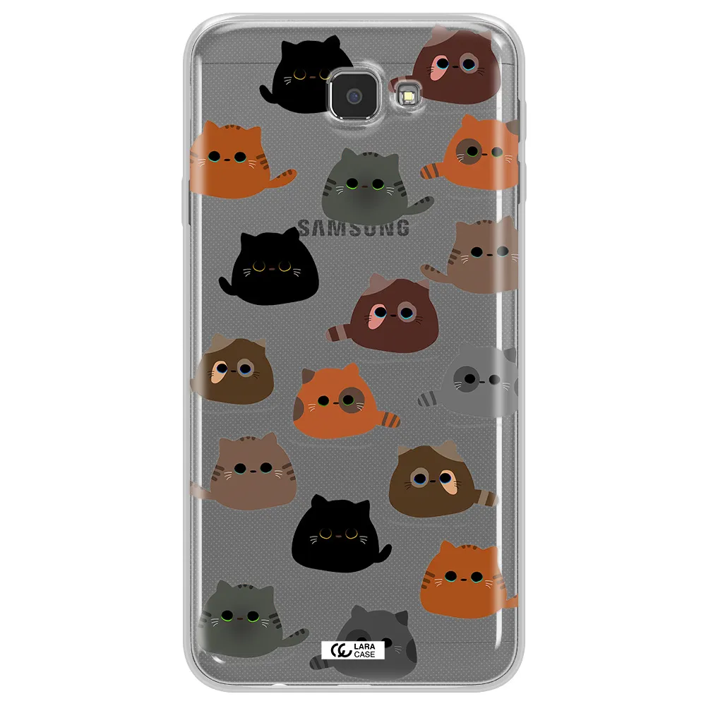 a group of cats with different colors Samsung J7 Prim Clear TPU Case
