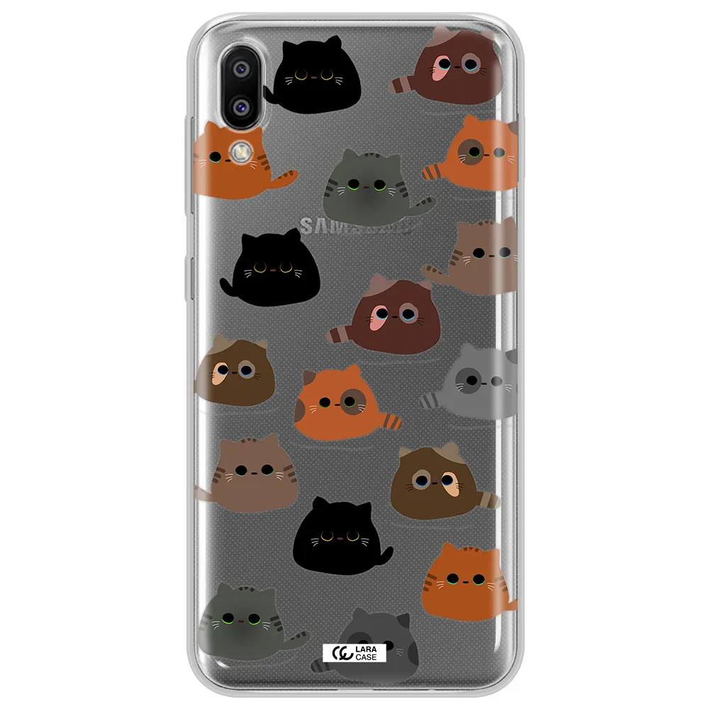 a group of cats with different colors Samsung M10 Clear TPU Case