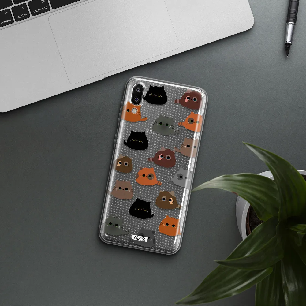 a group of cats with different colors Samsung M10 Clear TPU Case
