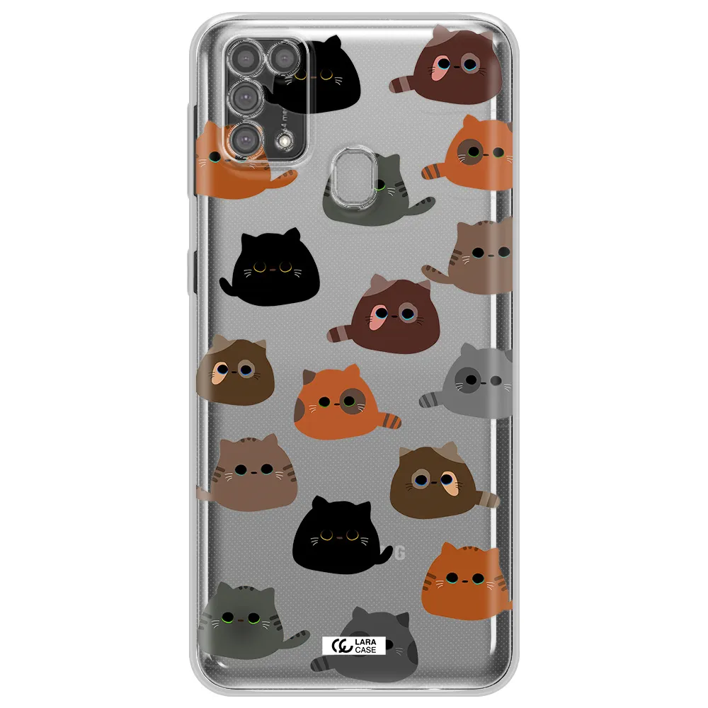 a group of cats with different colors Samsung M31 Clear TPU Case