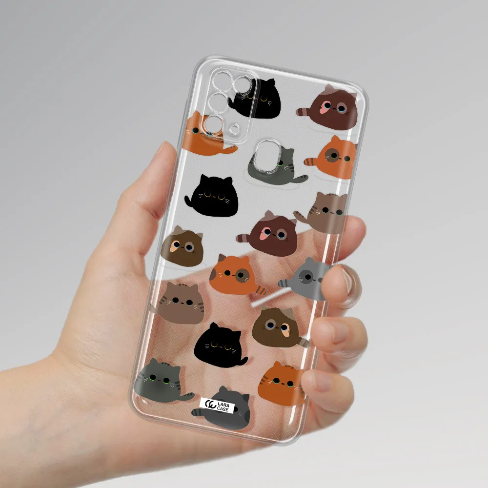 a group of cats with different colors Samsung M31 Clear TPU Case
