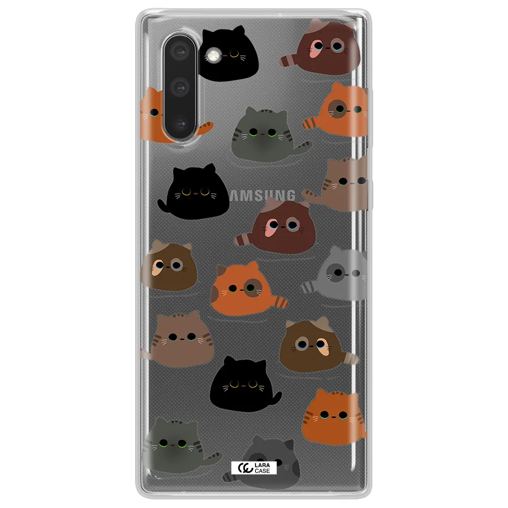 a group of cats with different colors Samsung Note 10 Clear TPU Case