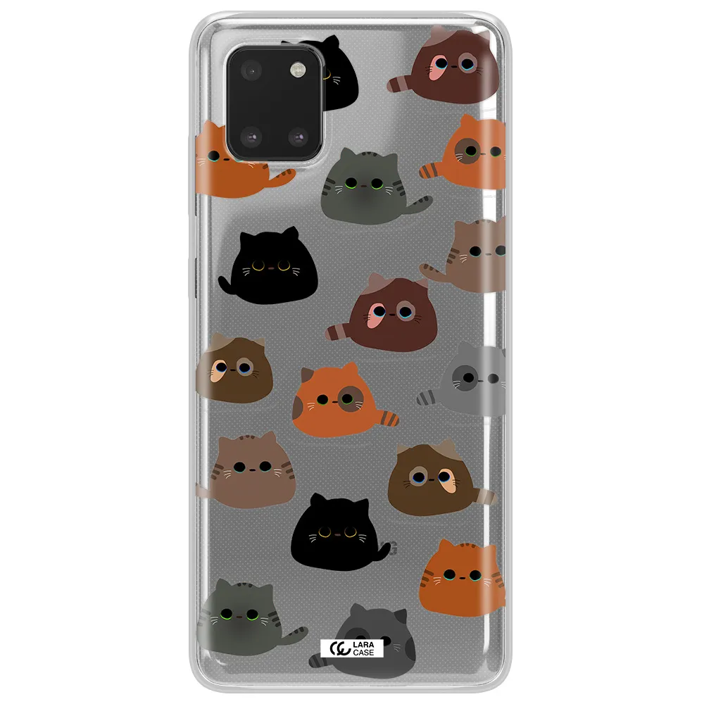 a group of cats with different colors Samsung Note 10 Lite Clear TPU Case