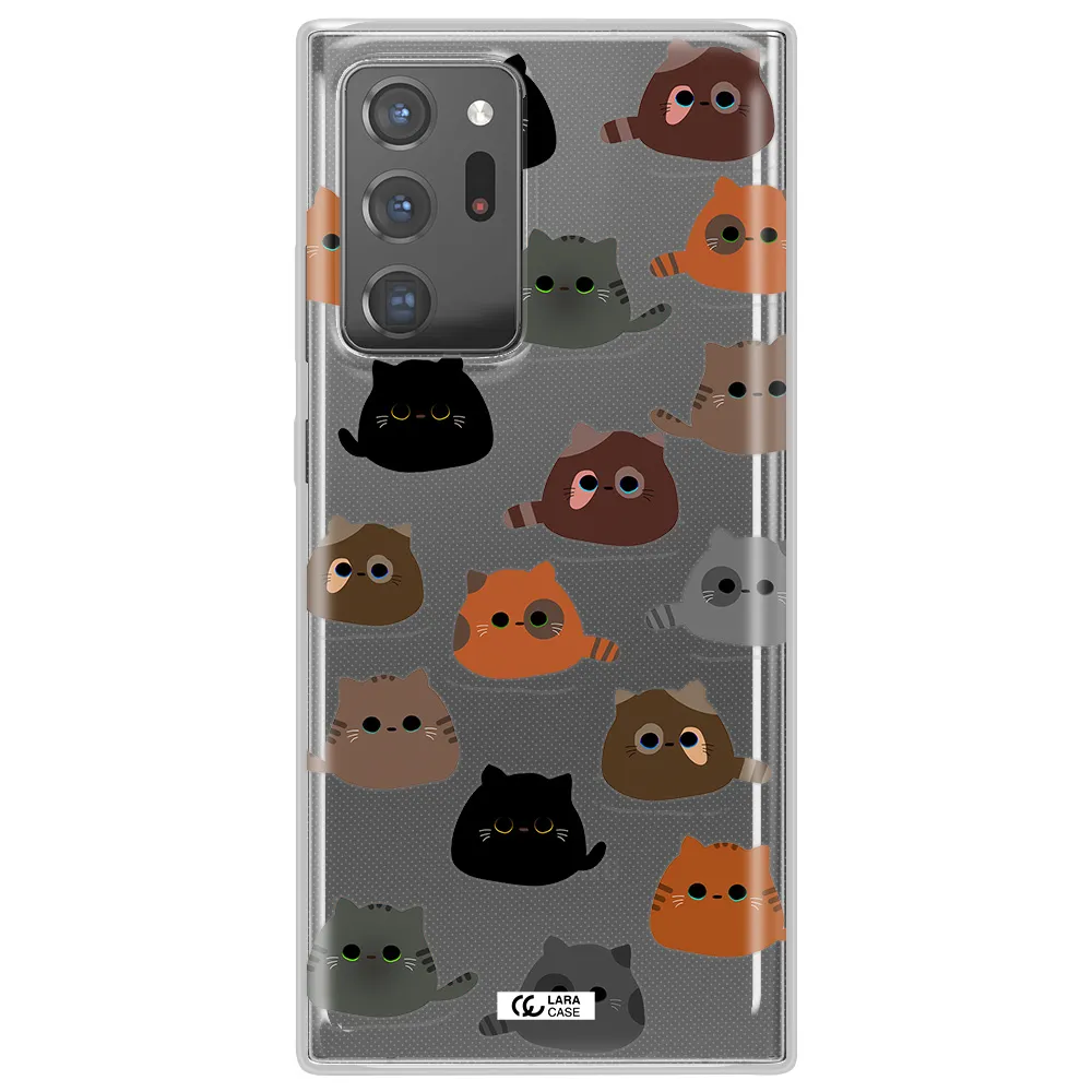 a group of cats with different colors Samsung Note 20 Ultra Clear TPU Case