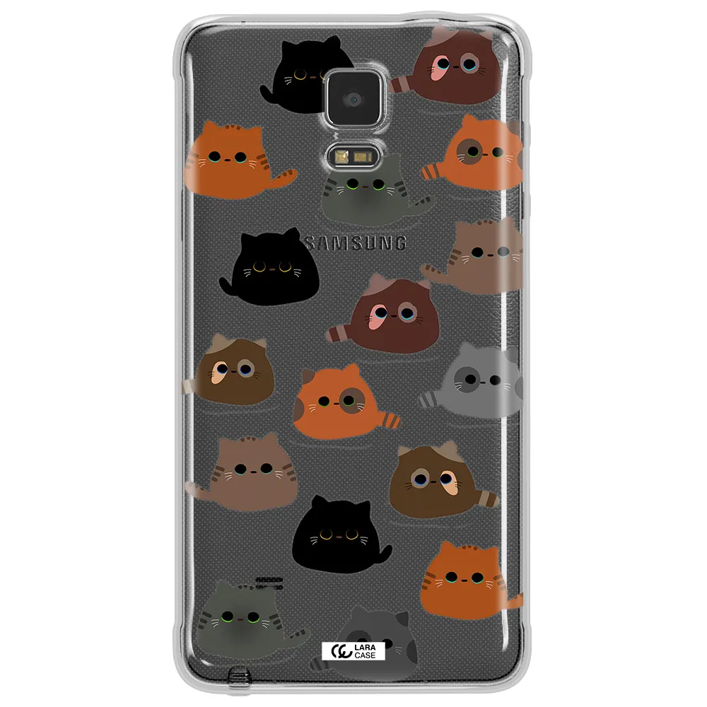 a group of cats with different colors Samsung Note 4 Clear TPU Case