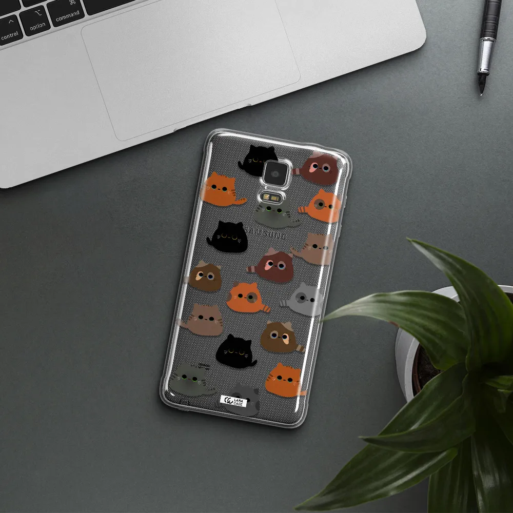 a group of cats with different colors Samsung Note 4 Clear TPU Case
