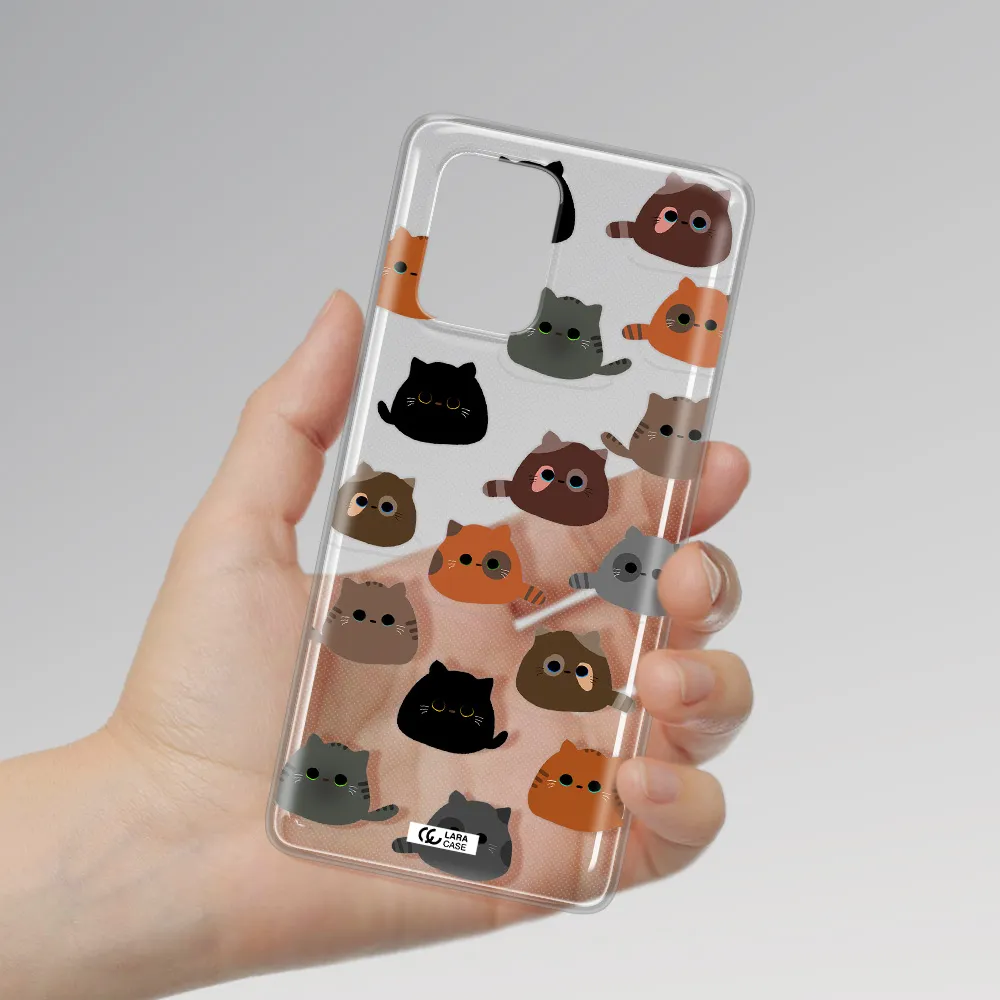 a group of cats with different colors Samsung S10 Lite Clear TPU Case