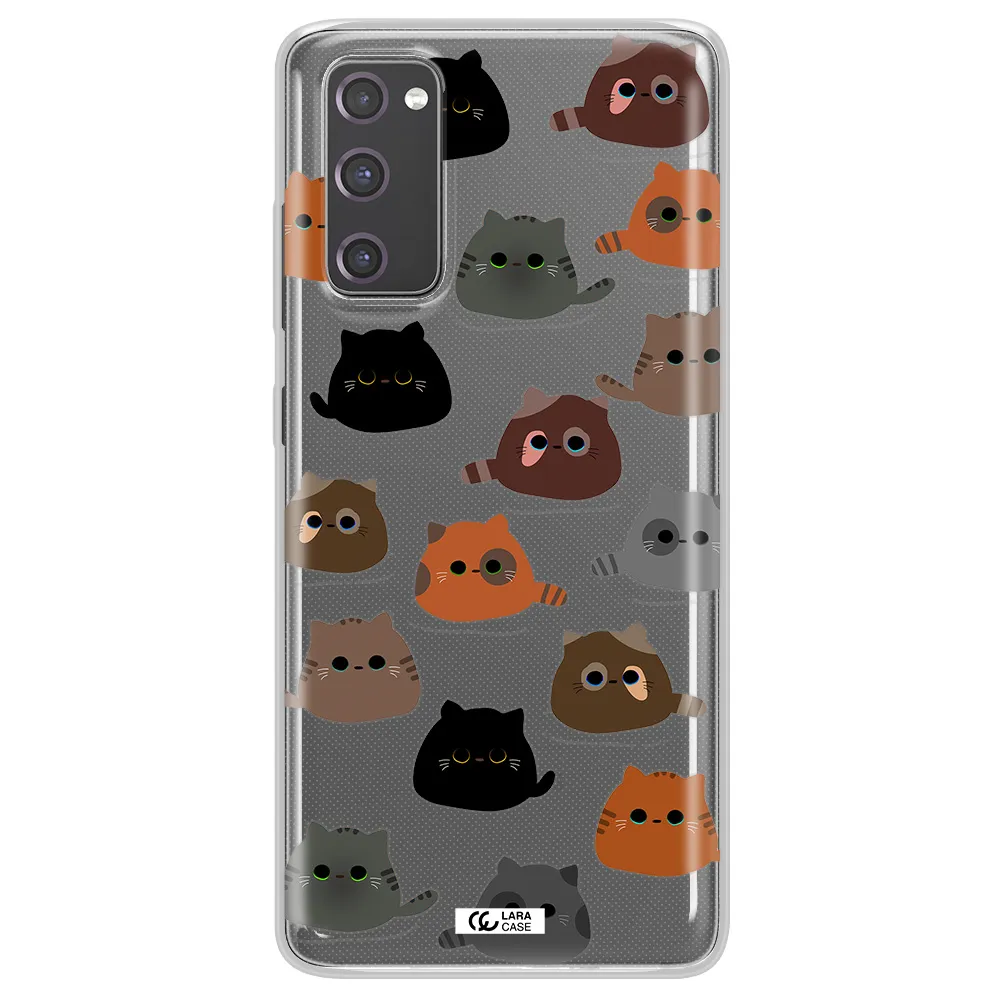 a group of cats with different colors Samsung S20 Fe Clear TPU Case
