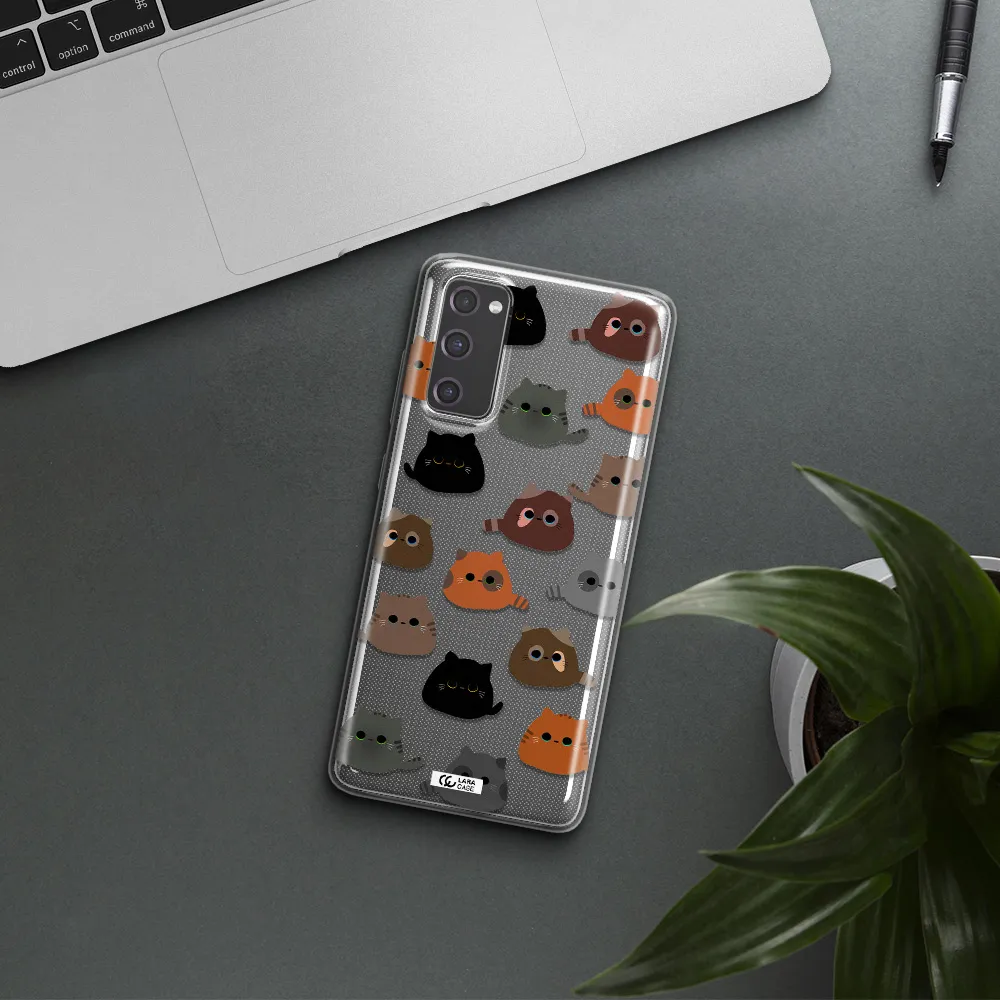 a group of cats with different colors Samsung S20 Fe Clear TPU Case