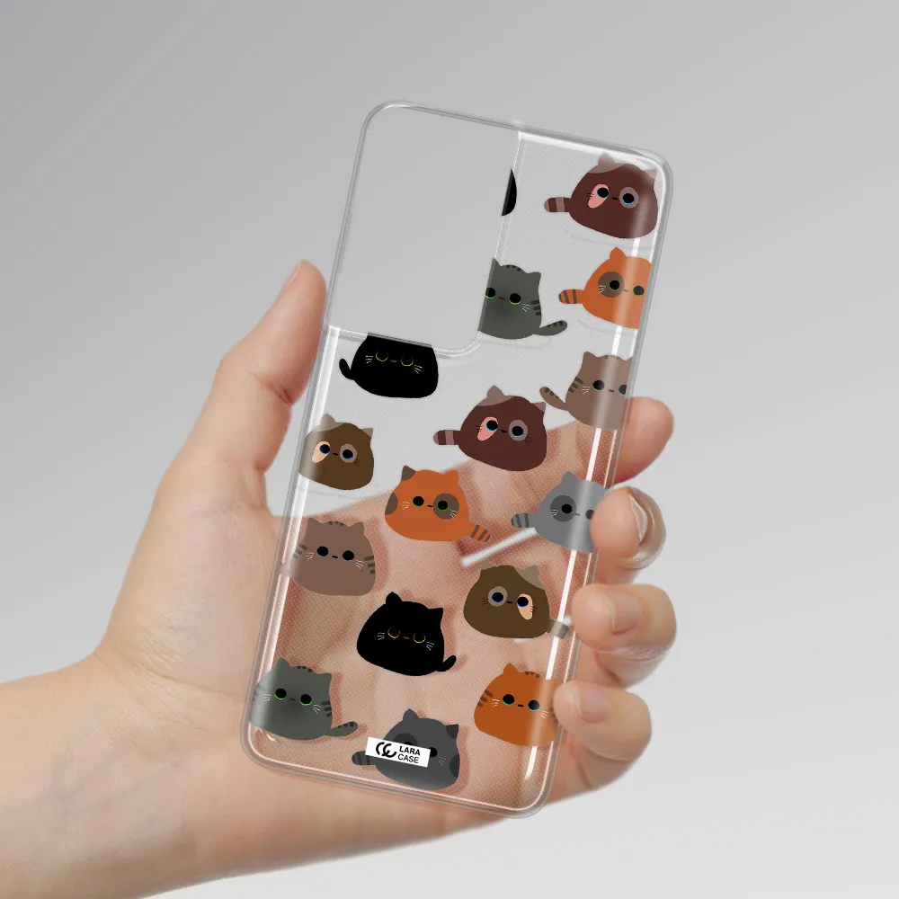 a group of cats with different colors Samsung S21 Ultra Clear TPU Case