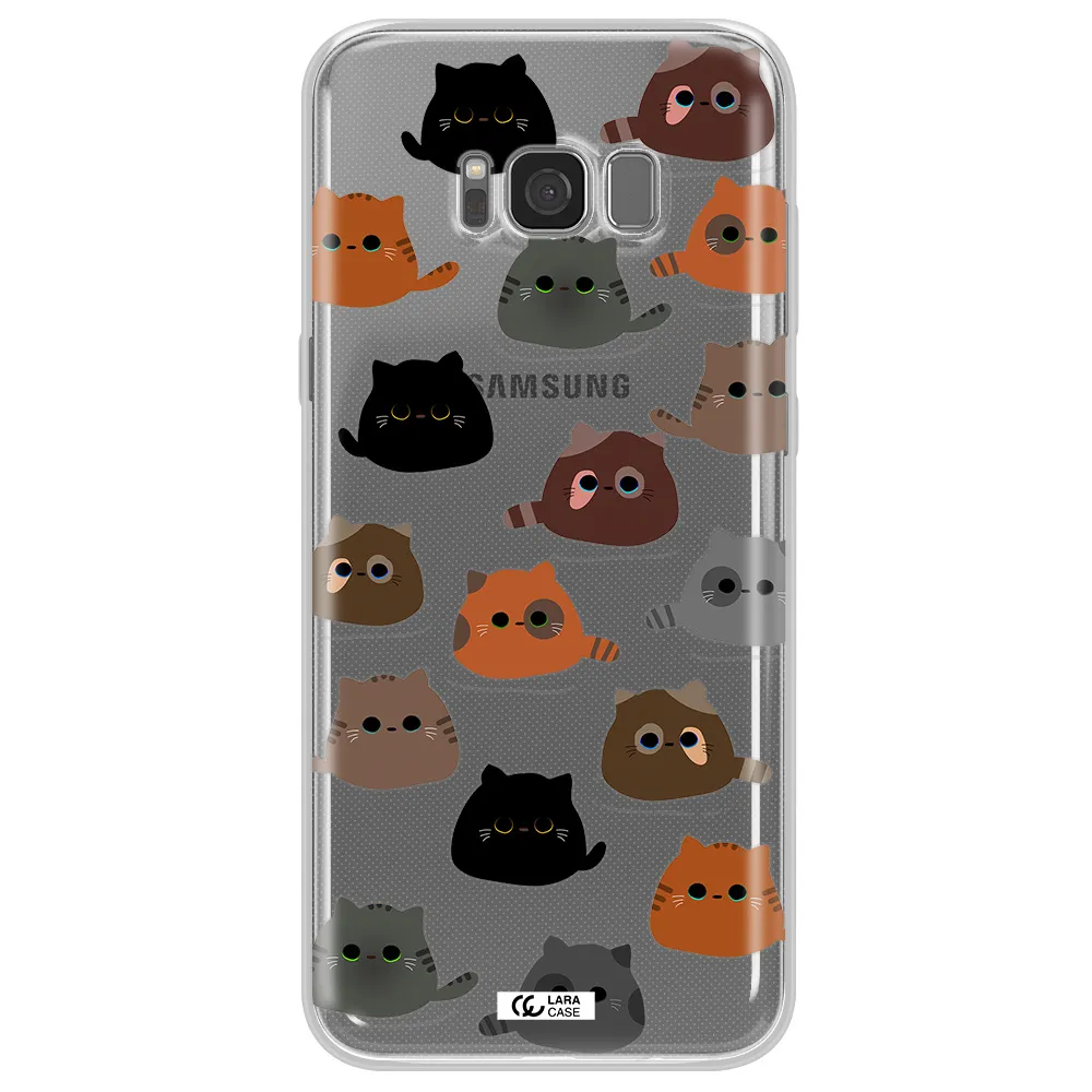 a group of cats with different colors Samsung S8 Plus Clear TPU Case