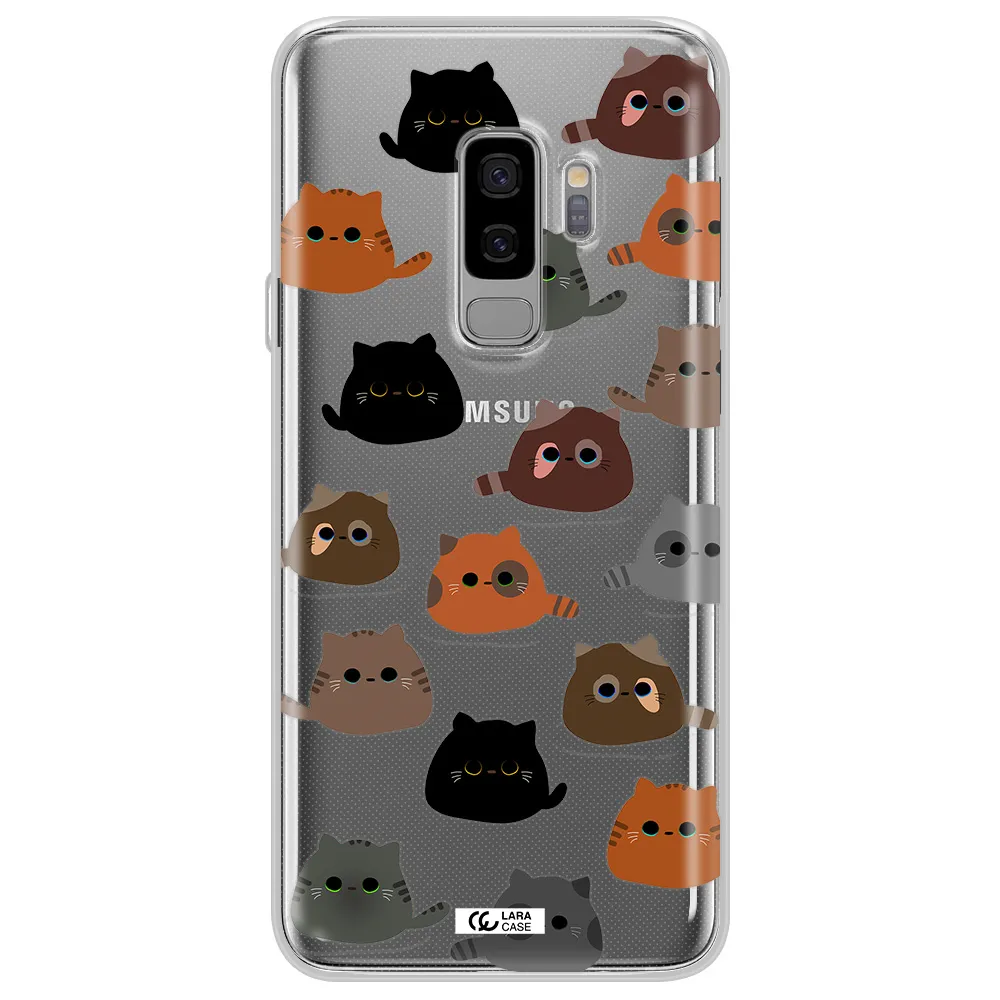 a group of cats with different colors Samsung S9 Plus Clear TPU Case