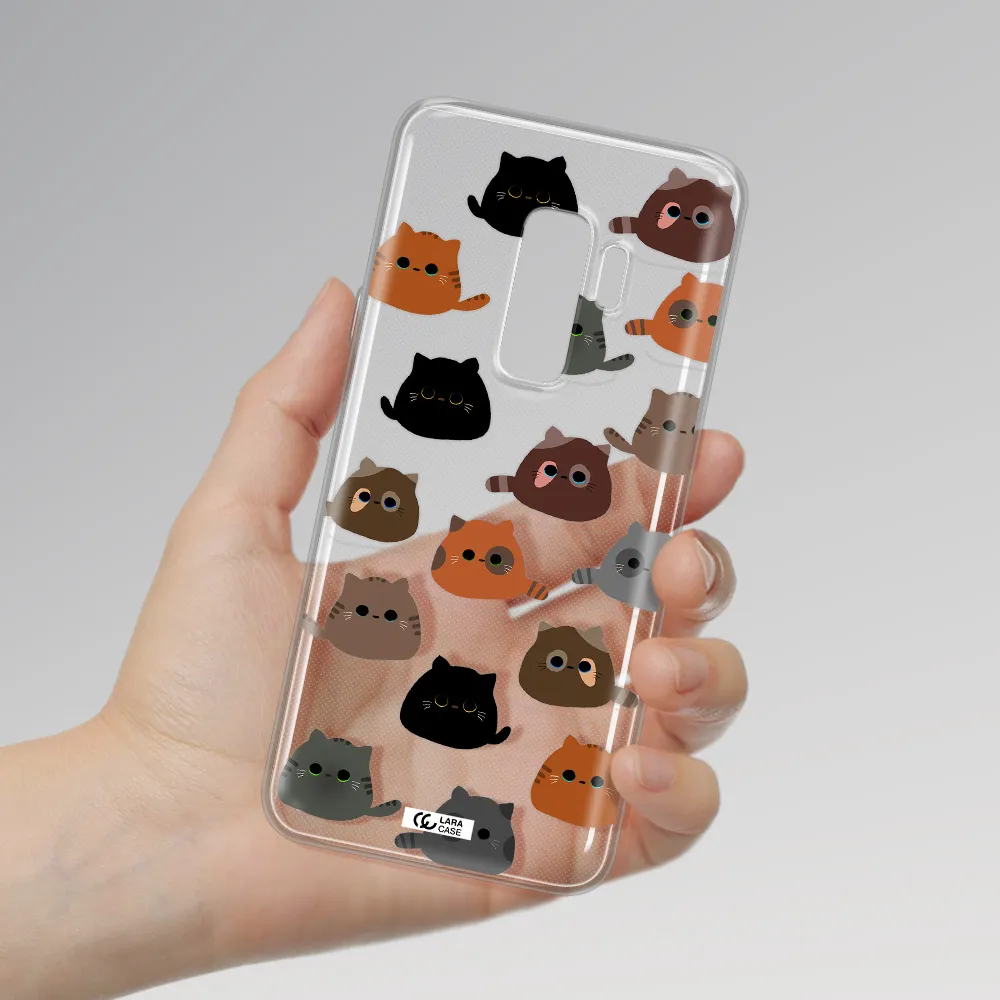 a group of cats with different colors Samsung S9 Plus Clear TPU Case