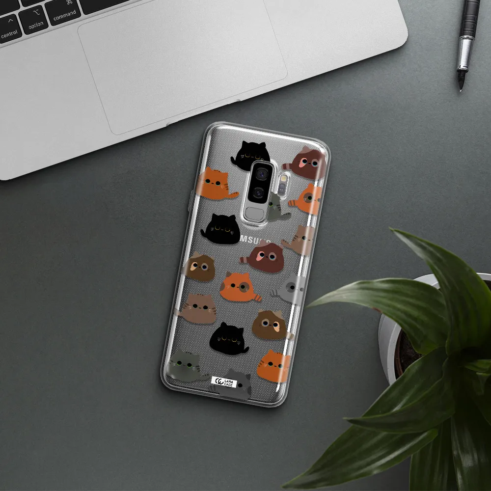 a group of cats with different colors Samsung S9 Plus Clear TPU Case