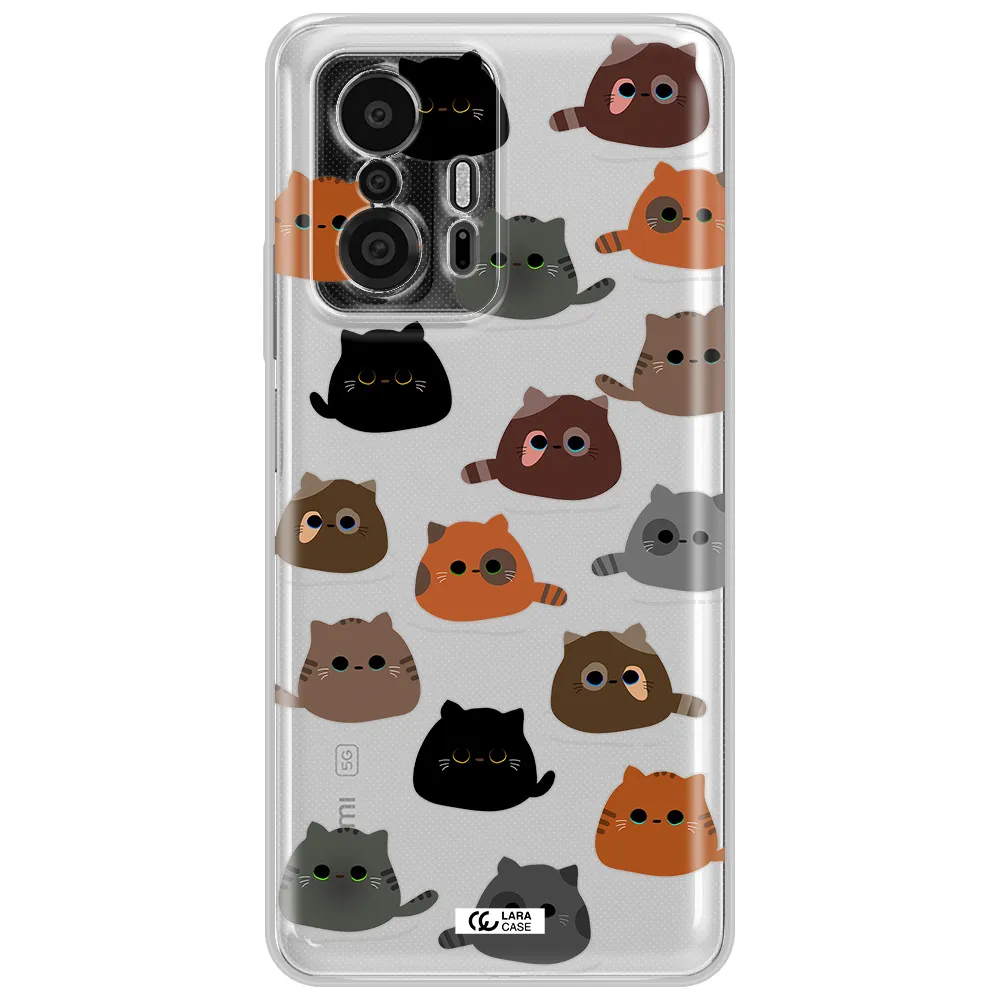 A Group Of Cats With Different Colors Xiaomi 11T Pro Clear Tpu Case