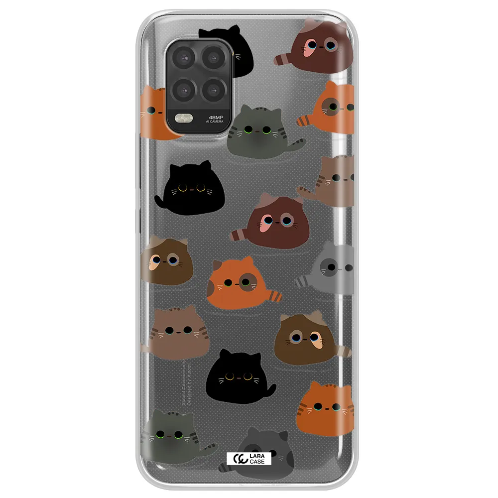 a group of cats with different colors Xiaomi Mi 10 Lite Clear TPU Case