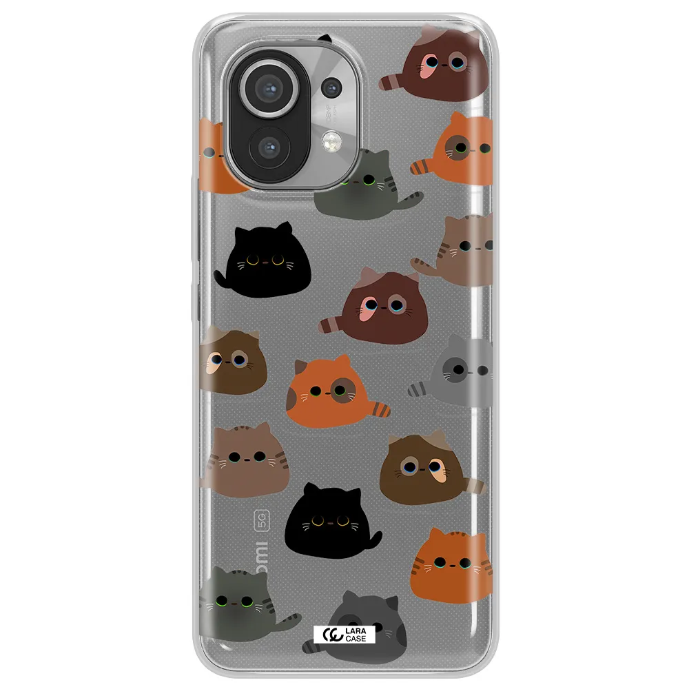 a group of cats with different colors Xiaomi Mi 11 Clear TPU Case