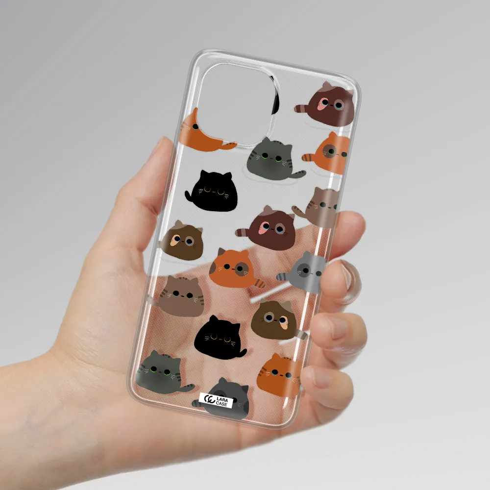 a group of cats with different colors Xiaomi Mi 11 Lite Clear TPU Case