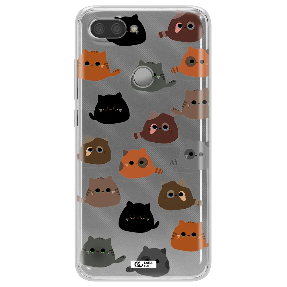 a group of cats with different colors Xiaomi Mi 8 Lite Clear TPU Case