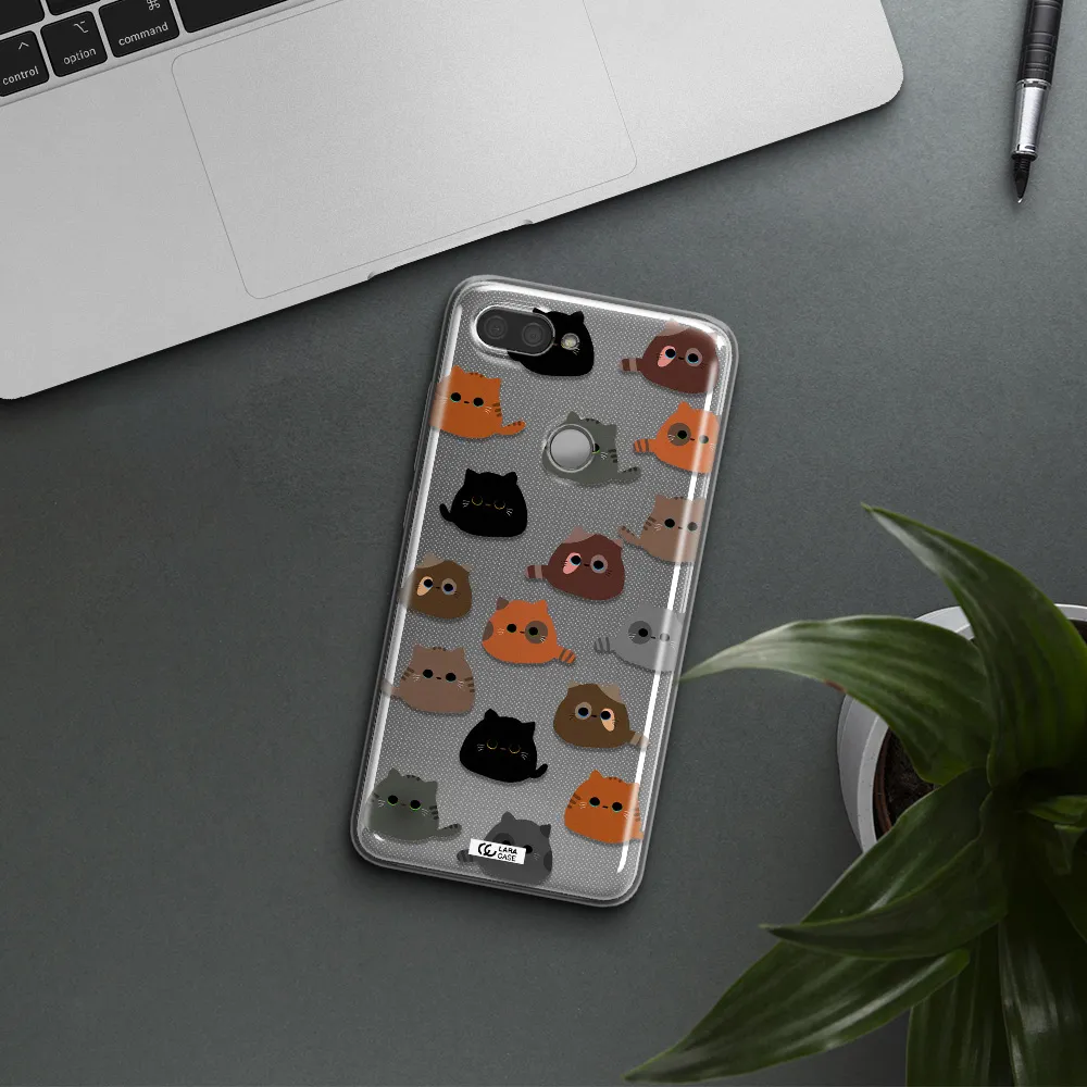 a group of cats with different colors Xiaomi Mi 8 Lite Clear TPU Case