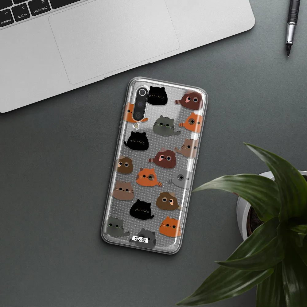 a group of cats with different colors Xiaomi Mi 9 Clear TPU Case