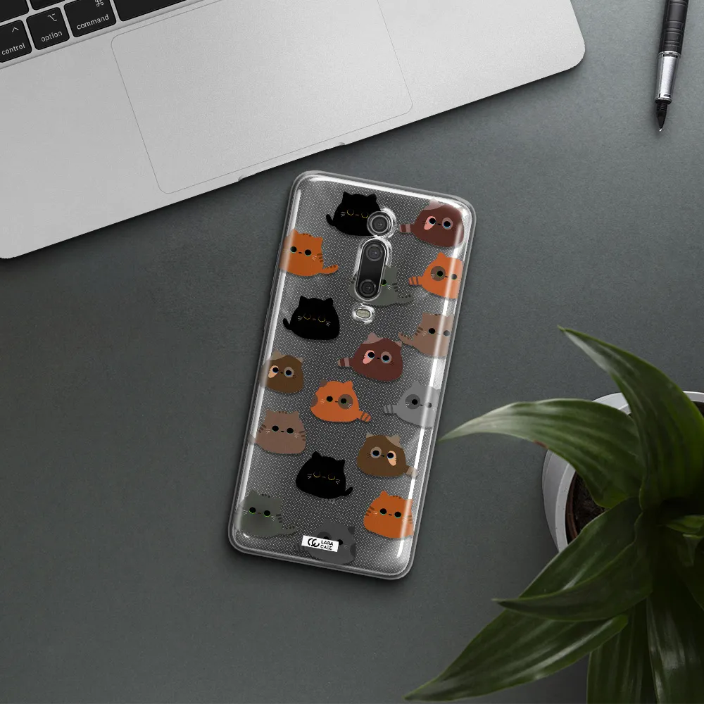 a group of cats with different colors Xiaomi Mi 9T Clear TPU Case