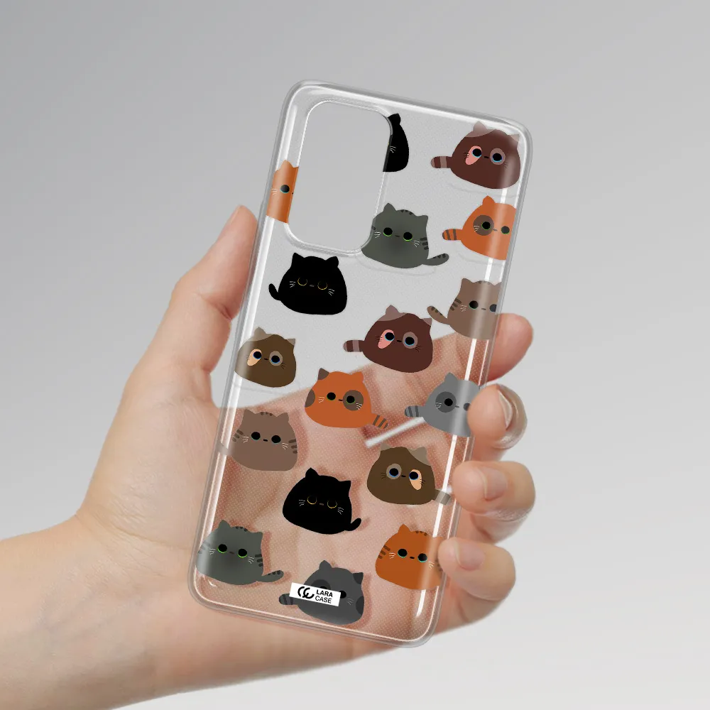 a group of cats with different colors Xiaomi Note 10 Pro Clear TPU Case