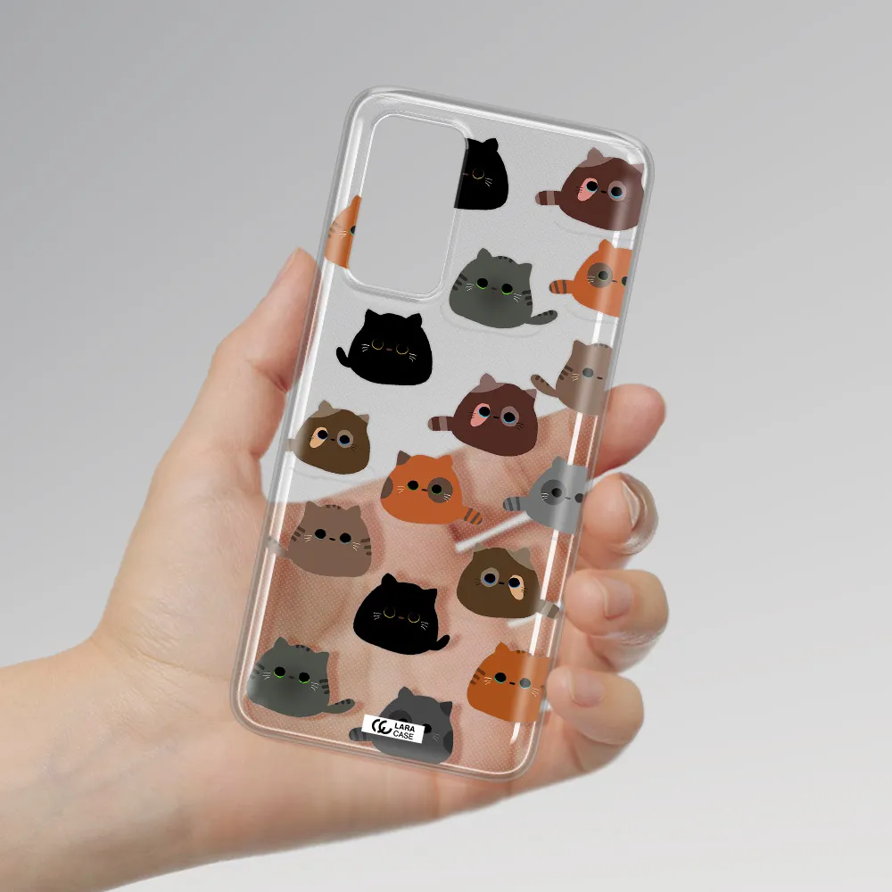a group of cats with different colors Xiaomi Note 11 Pro Clear TPU Case