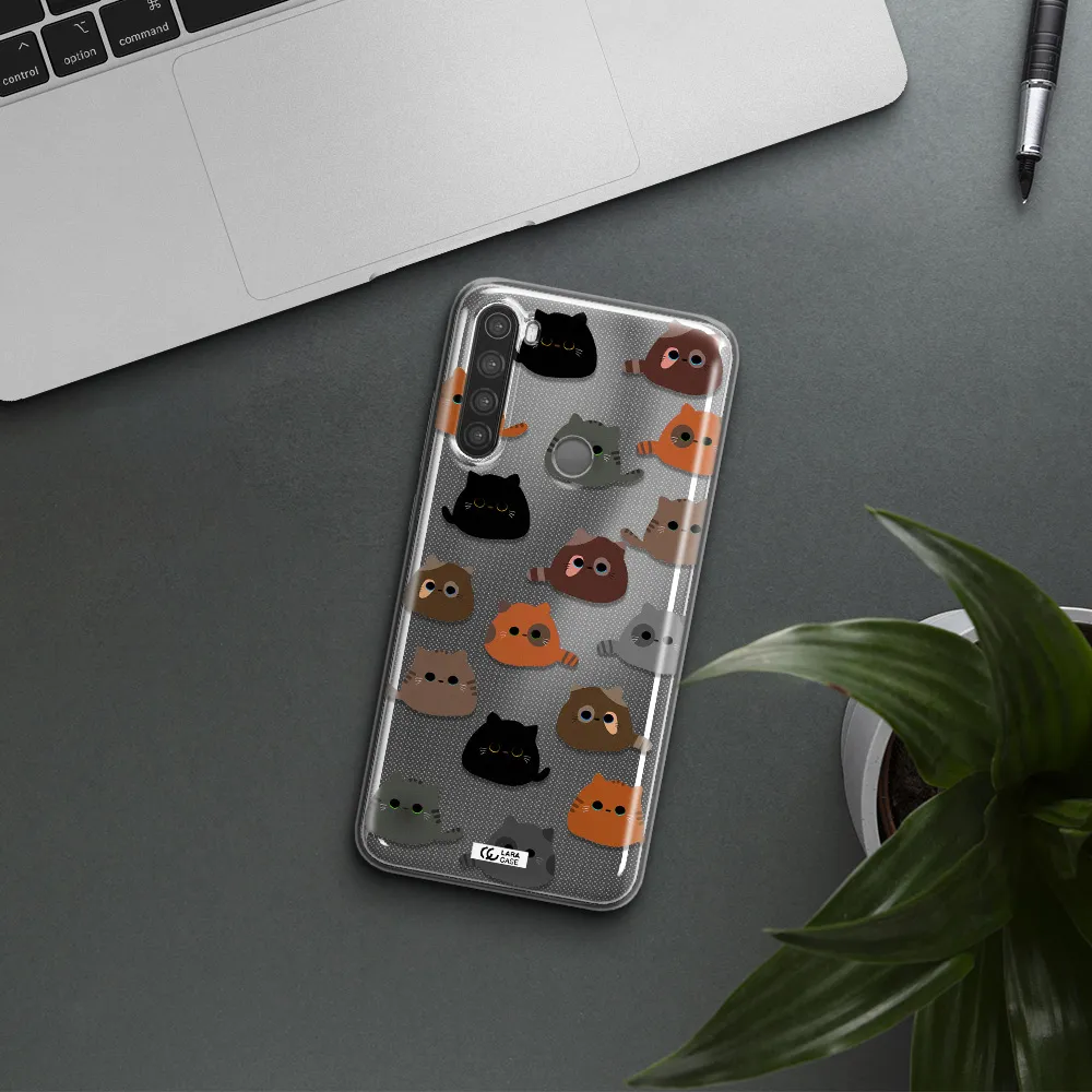 a group of cats with different colors Xiaomi Note 8 Clear TPU Case