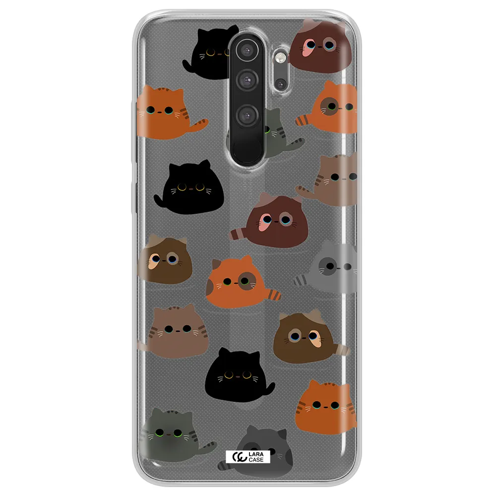a group of cats with different colors Xiaomi Note 8 Pro Clear TPU Case