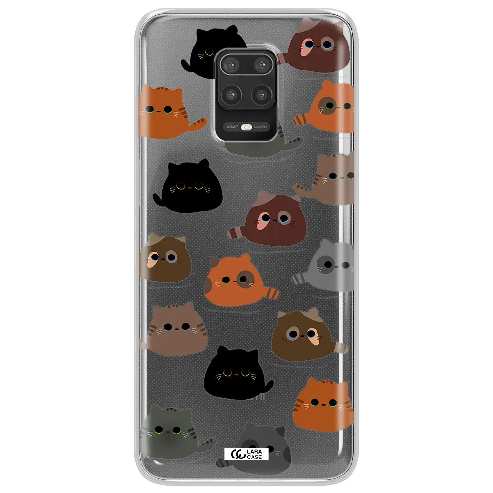 a group of cats with different colors Xiaomi Note 9S Clear TPU Case