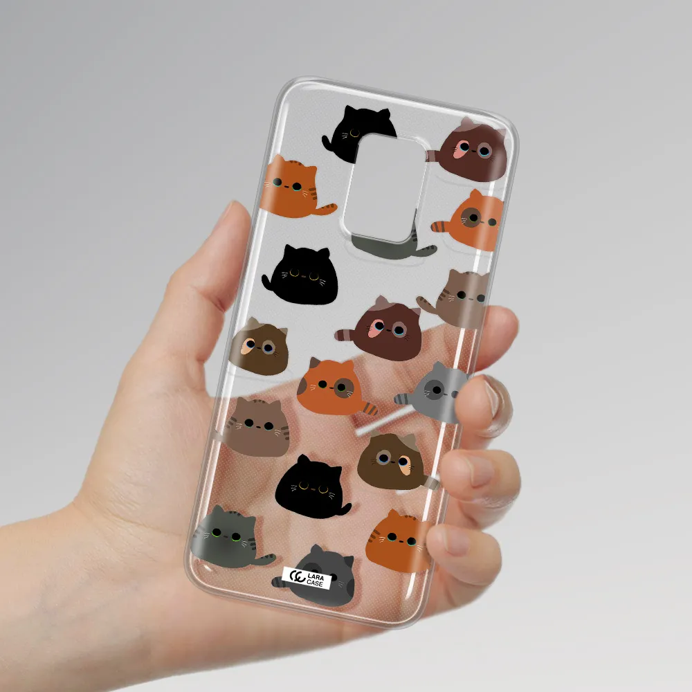 a group of cats with different colors Xiaomi Note 9S Clear TPU Case
