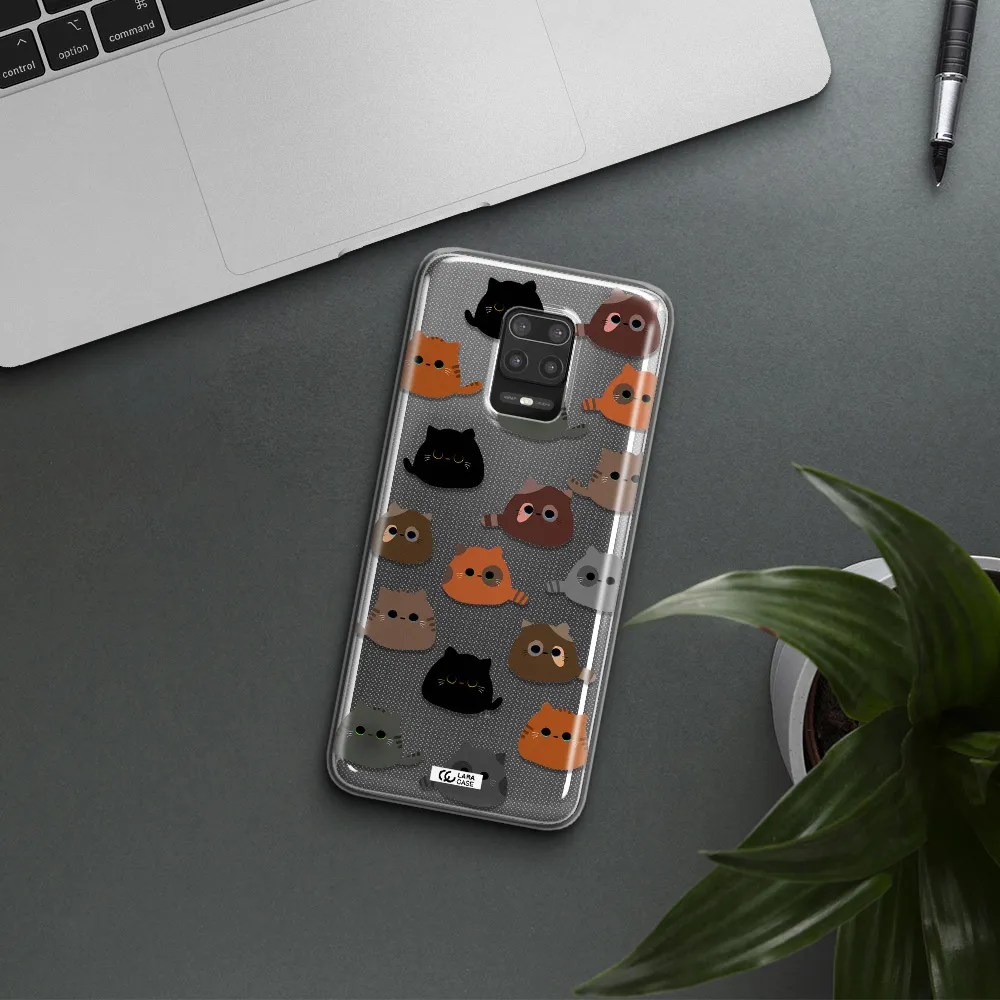a group of cats with different colors Xiaomi Note 9S Clear TPU Case