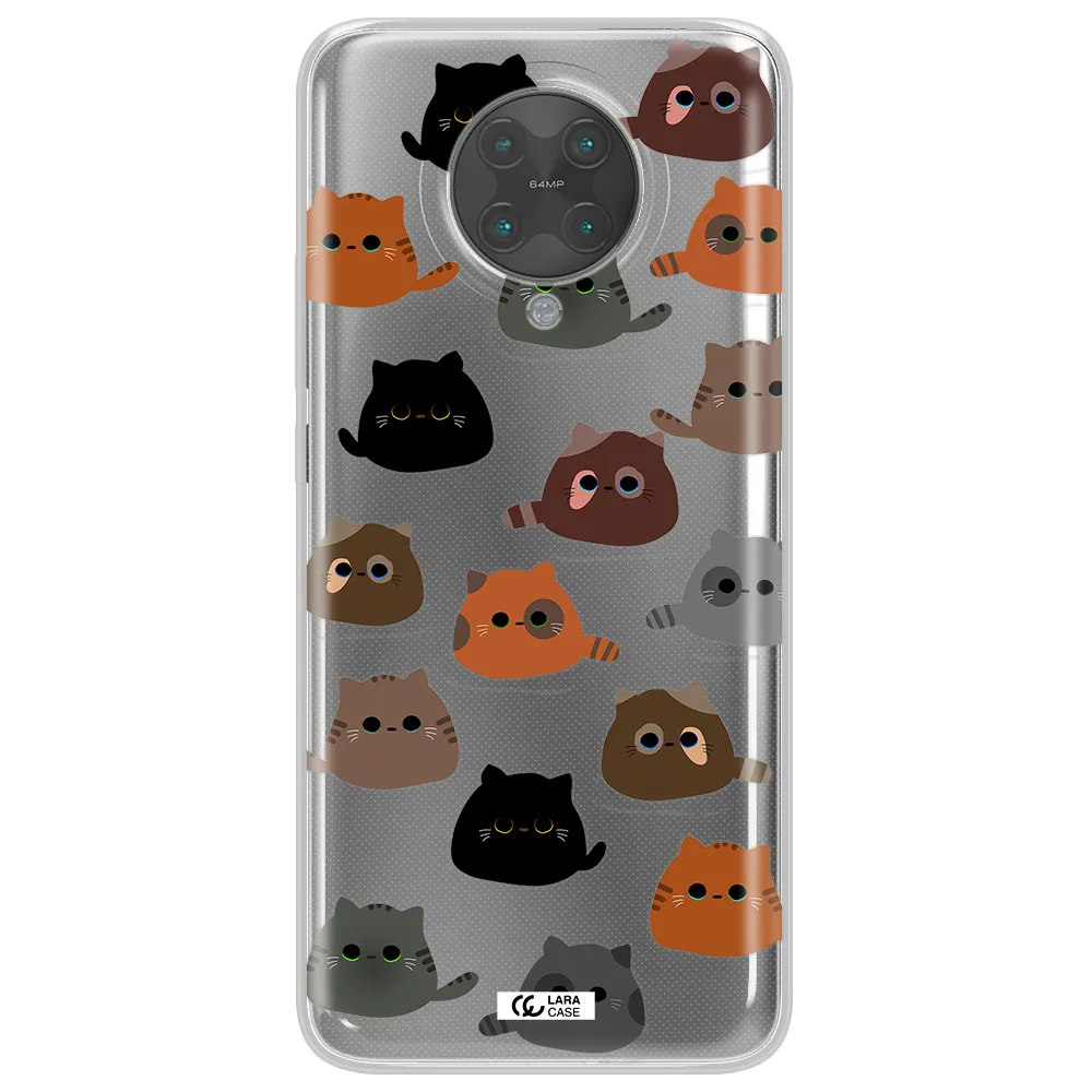 a group of cats with different colors Xiaomi Poco F2 Pro Clear TPU Case