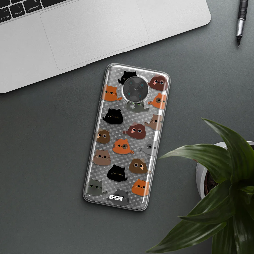 a group of cats with different colors Xiaomi Poco F2 Pro Clear TPU Case