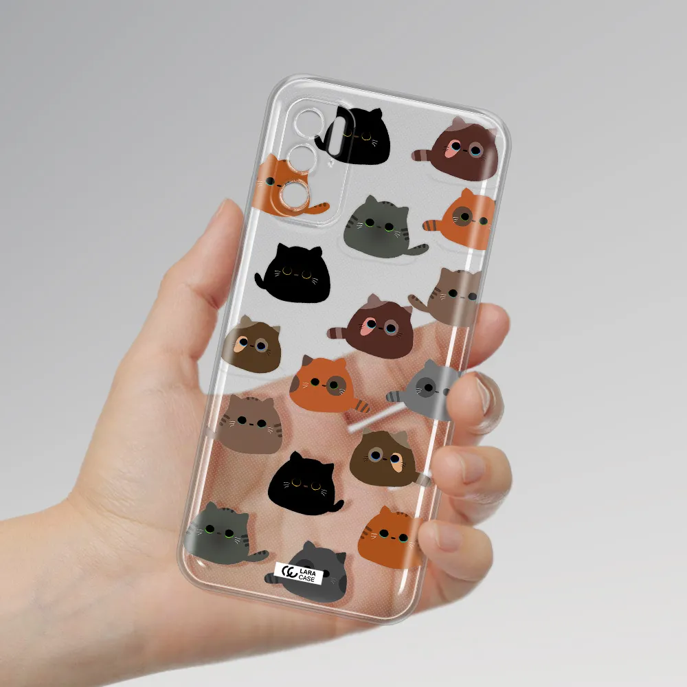 A Group Of Cats With Different Colors Xiaomi Poco M4 Pro 5G Clear Tpu Case