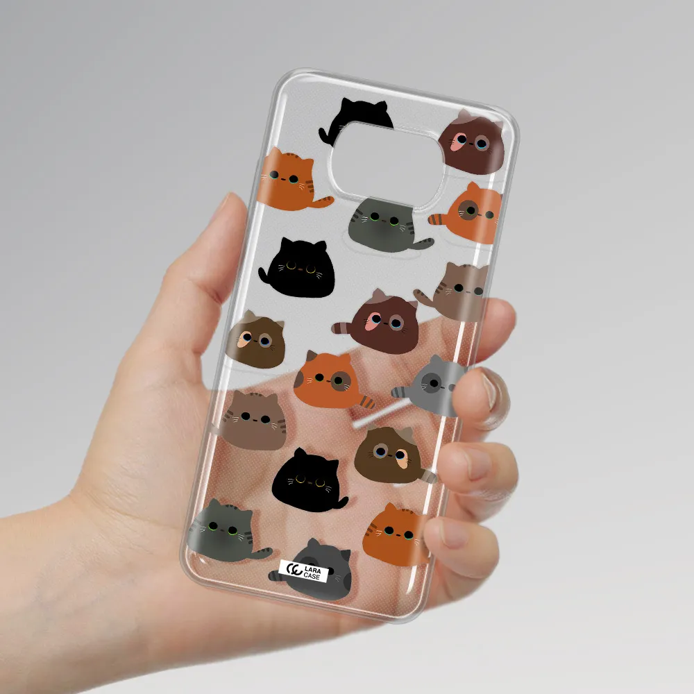 a group of cats with different colors Xiaomi Poco X3 Clear TPU Case