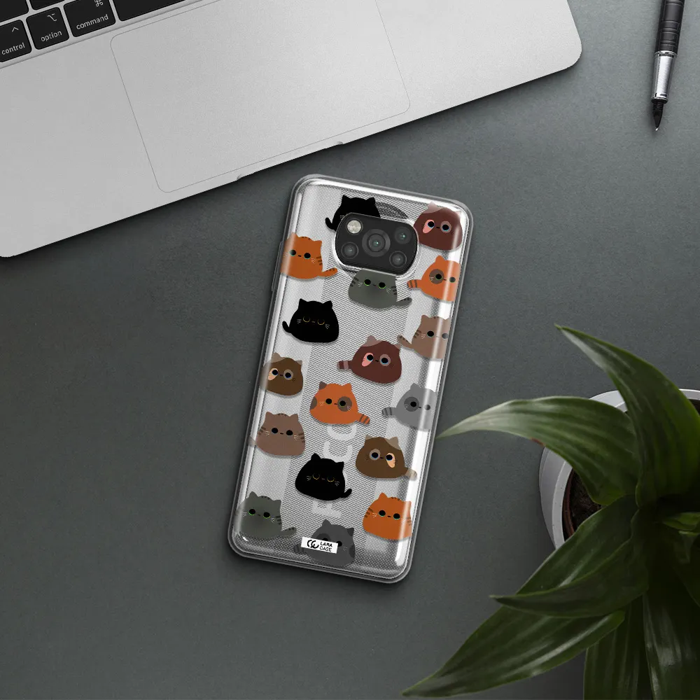 a group of cats with different colors Xiaomi Poco X3 Clear TPU Case