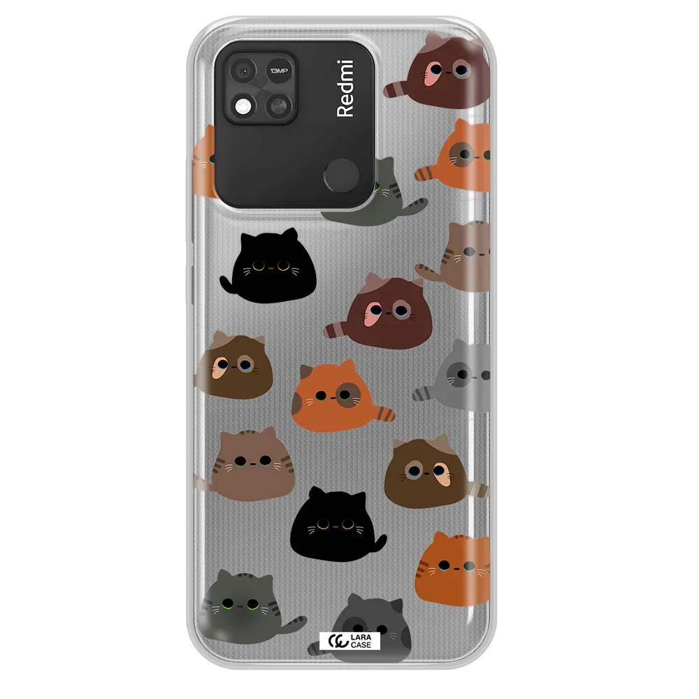 a group of cats with different colors Xiaomi Redmi 10A Clear TPU Case