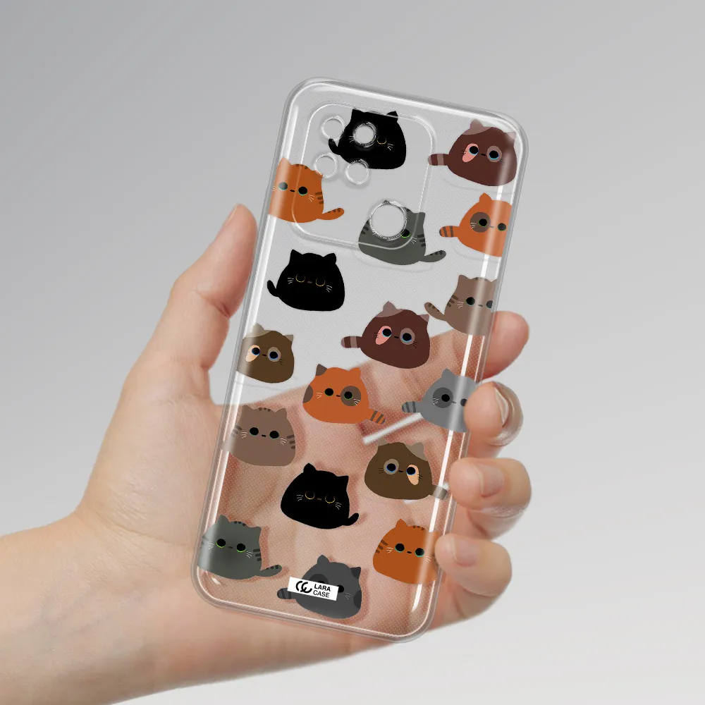 a group of cats with different colors Xiaomi Redmi 10C Clear TPU Case