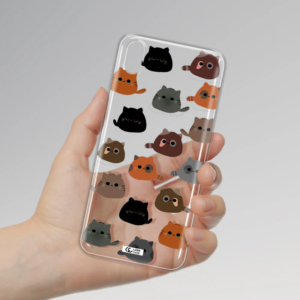 a group of cats with different colors Xiaomi Redmi 7A Clear TPU Case
