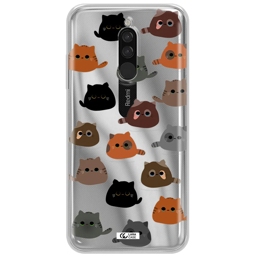 A Group Of Cats With Different Colors Xiaomi Redmi 8 Clear Tpu Case